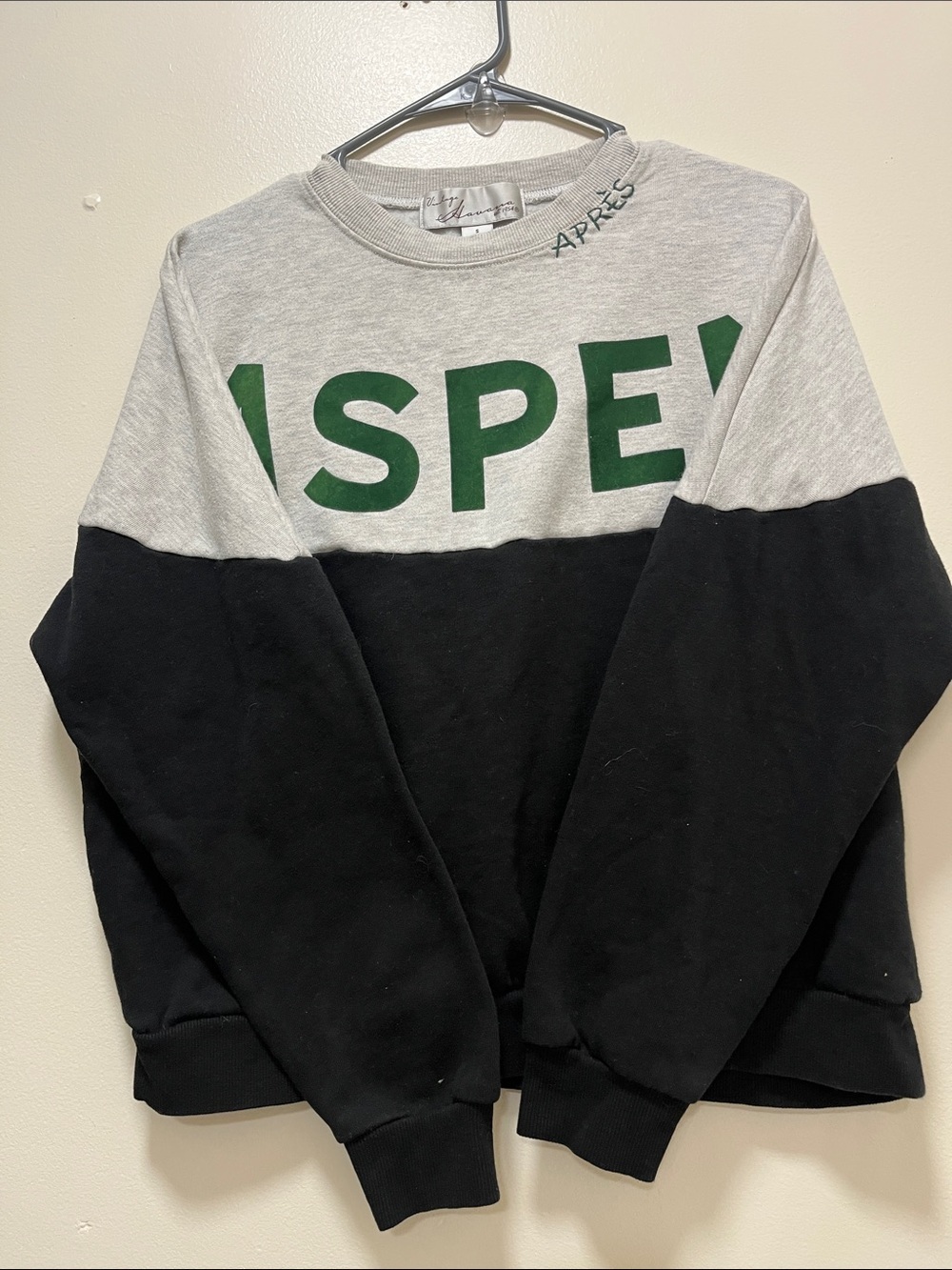 Vintage Havana Aspen Colorblock Crewneck Sweatshirt - Gray, Black, Green - Picture 6 of 8